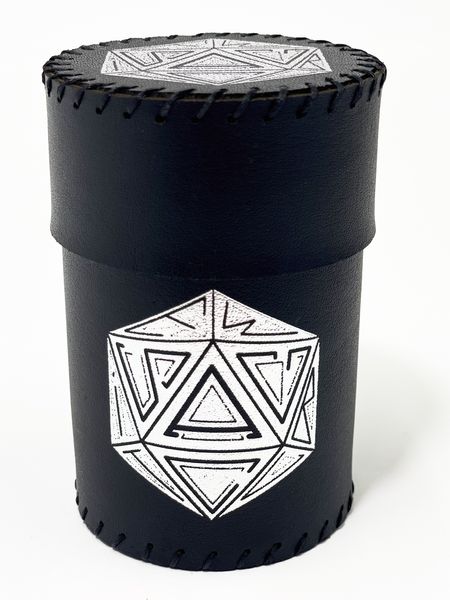 Стакан для кубиків D20 чорний Dice Cup