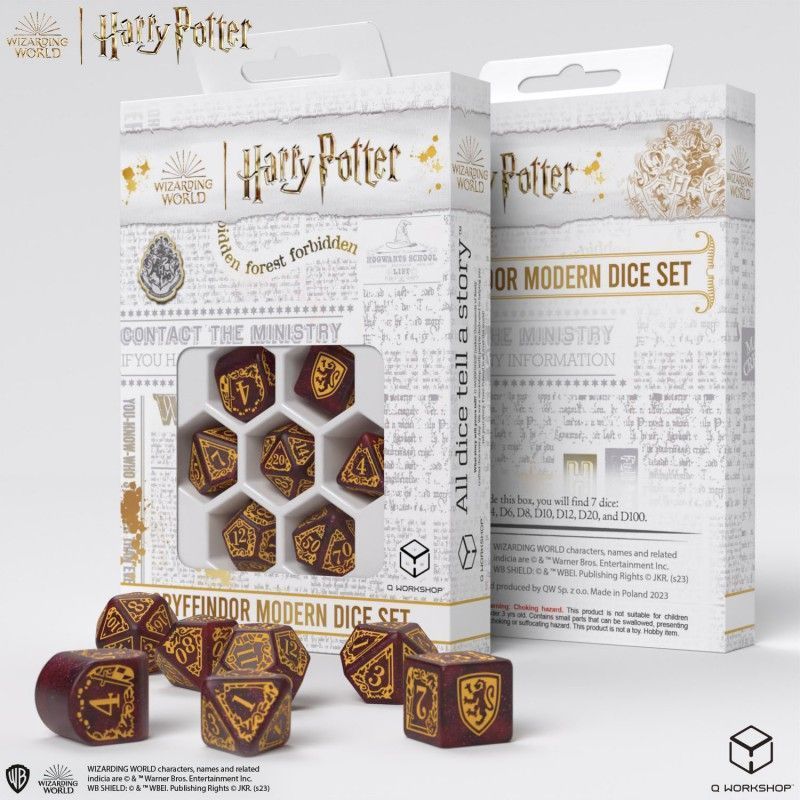 Набор кубиков Harry Potter. Gryffindor Modern Dice Set - Red (7)