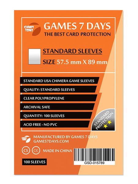 Протекторы Games7Days (57,5 х 89 мм) Standard USA Chimera (100 шт)