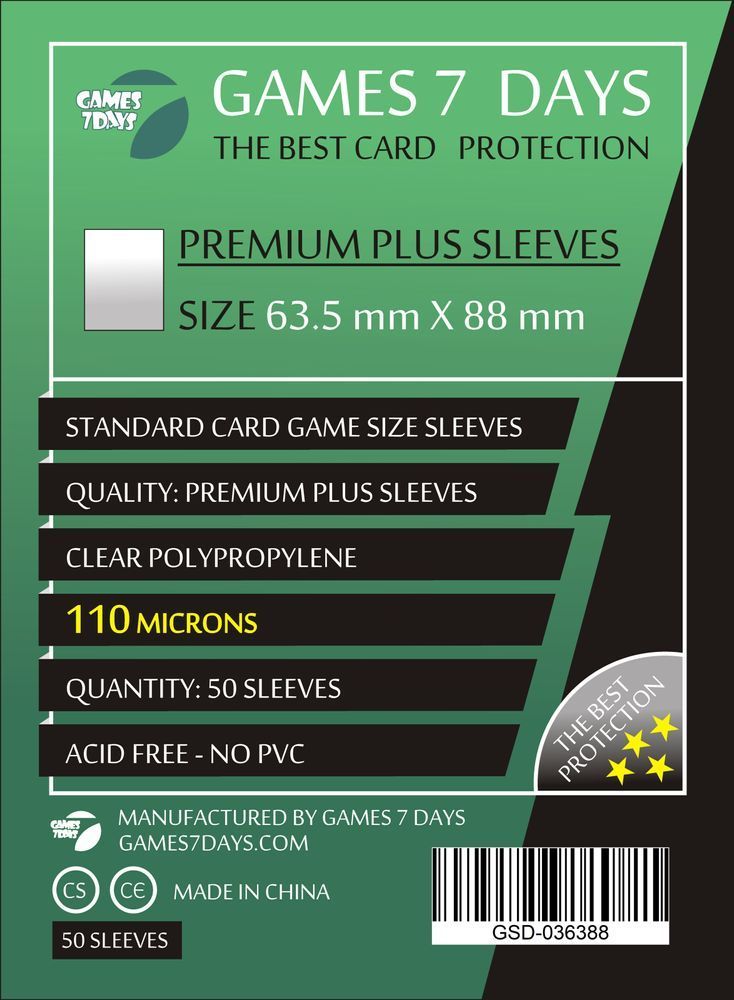 Протекторы Games7Days (57.5 x 89 мм) Premium Plus USA (50 шт)