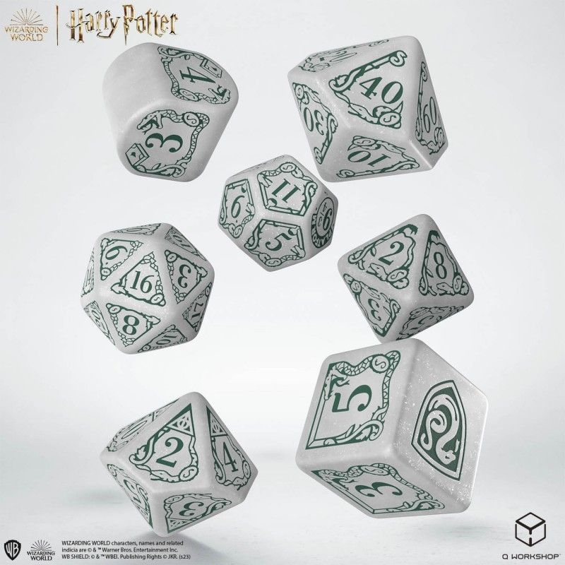 Набор кубиков Harry Potter. Slytherin Modern Dice Set - White (7)