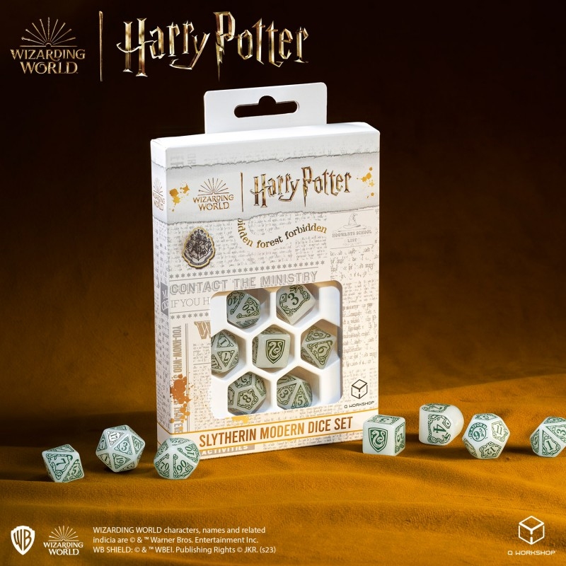 Набор кубиков Harry Potter. Slytherin Modern Dice Set - White (7)