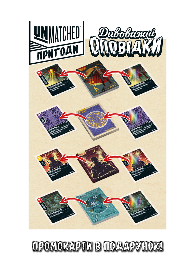 Unmatched: Пригоди - Дивовижні оповідки (Unmatched Adventures: Tales to Amaze) - копія для клубу та презентацій