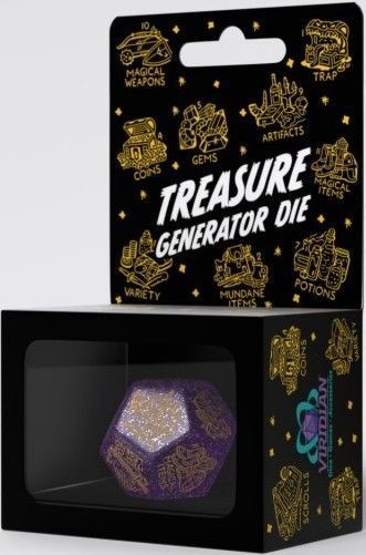 Кубик D12 Treasure Generator Die: Shimmering Purple&Gold (1)