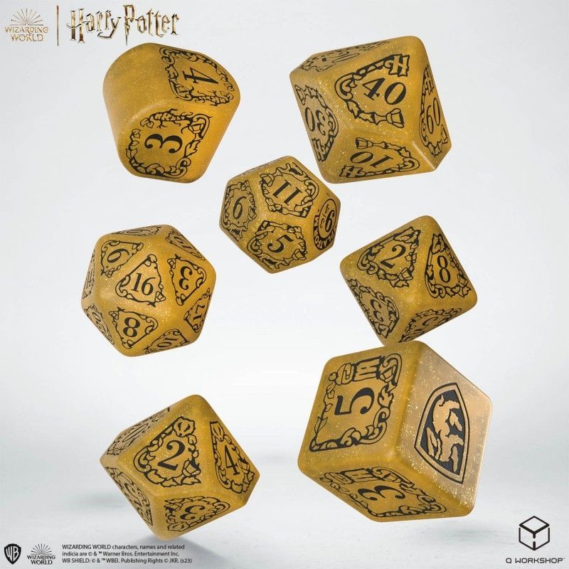 Набор кубиков Harry Potter. Hufflepuff Modern Dice Set - Yellow (7)