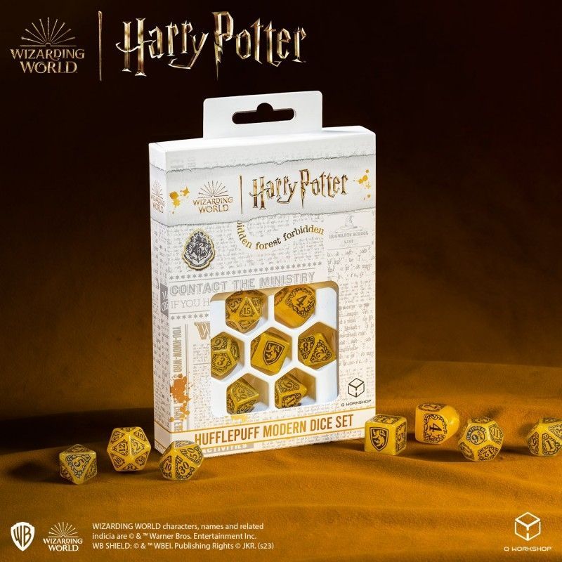 Набор кубиков Harry Potter. Hufflepuff Modern Dice Set - Yellow (7)