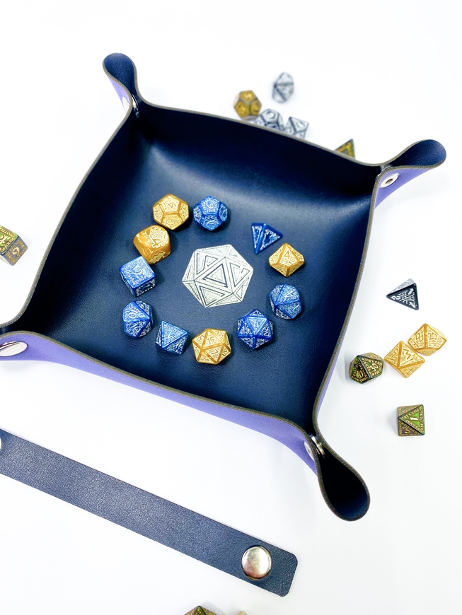 Лоток для кубиков D20 синий Dice Tray