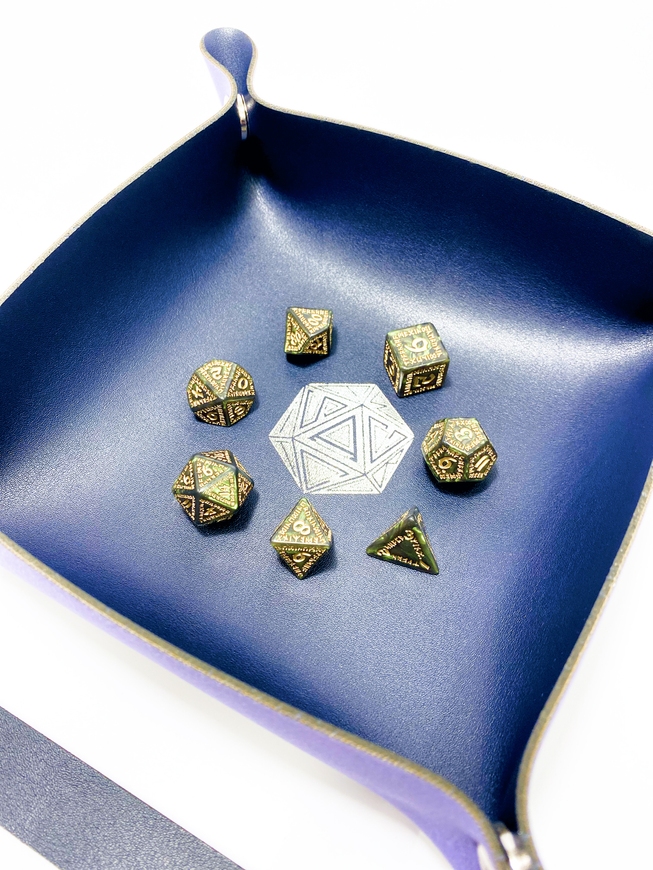 Лоток для кубиков D20 синий Dice Tray