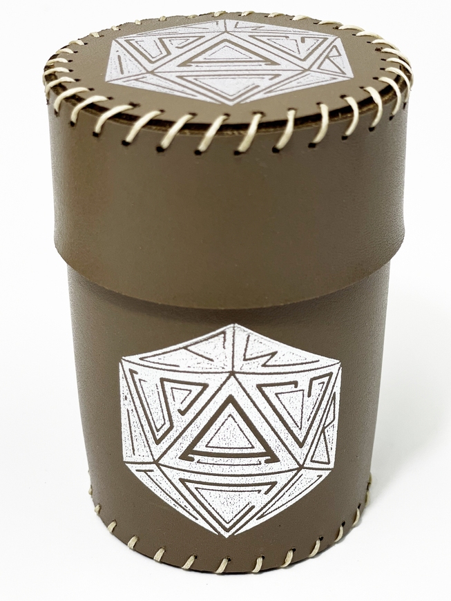 Стакан для кубиків D20 коричневий Dice Cup