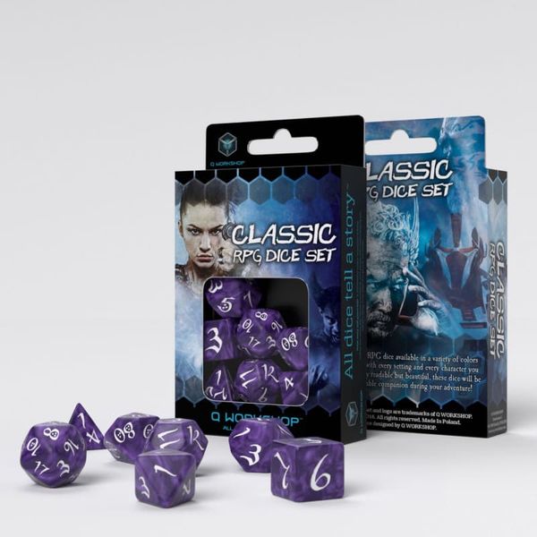 Набір кубиків Classic RPG Lavender & white Dice Set (7)