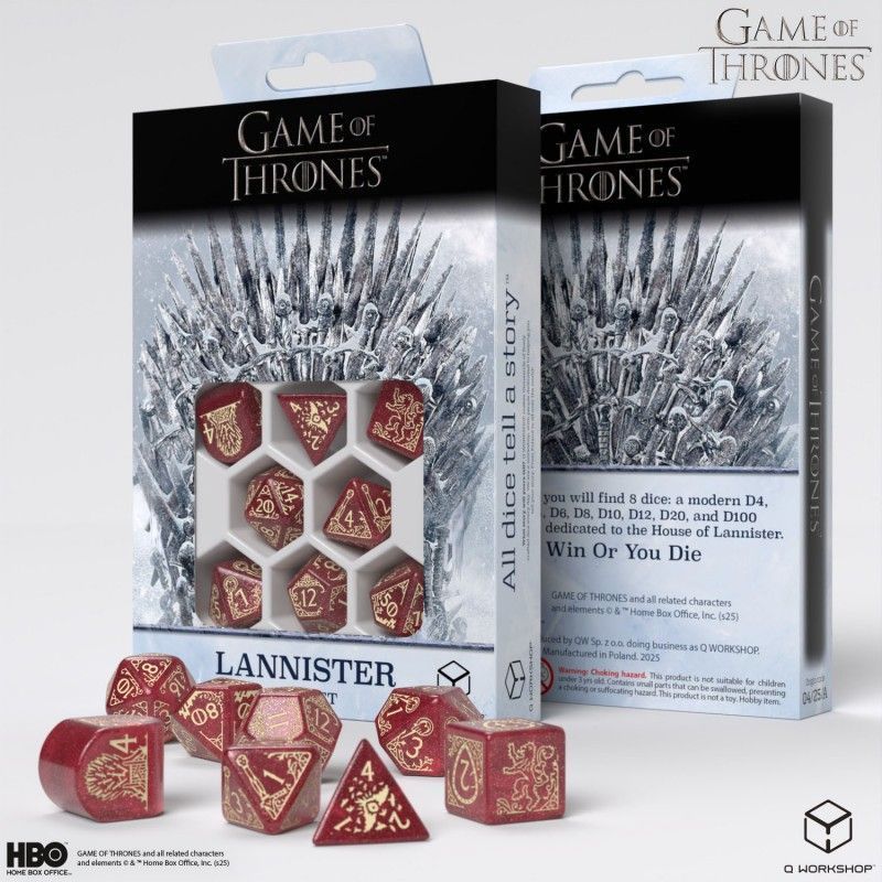 Набор кубиков Game of Thrones. Lannister Dice Set