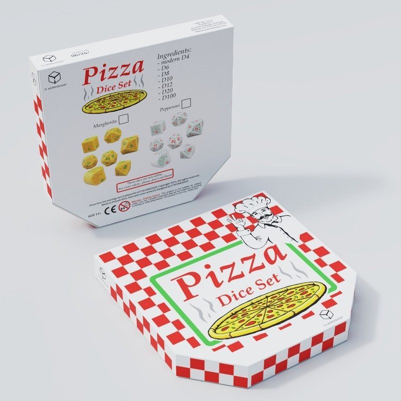 Набор кубиков Pizza Modern Dice Set: Margherita (7)