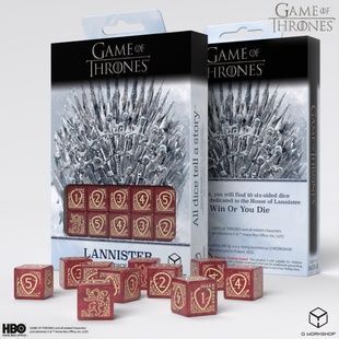 Набір кубиків Game of Thrones. Lannister 10xD6 Dice Set