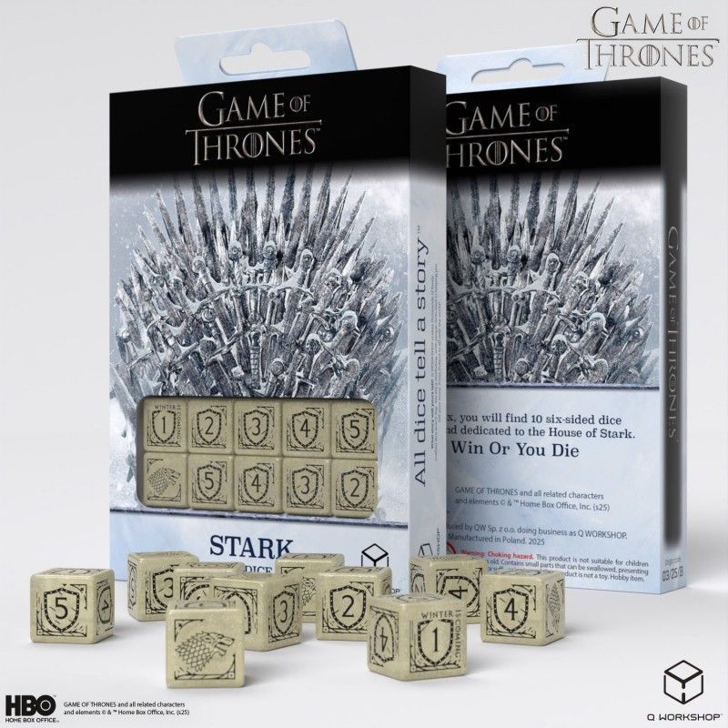 Набор кубиков Game of Thrones. Stark 10xD6 Dice Set