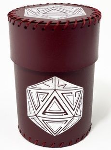Стакан для кубиков D20 бургунди Dice Cup