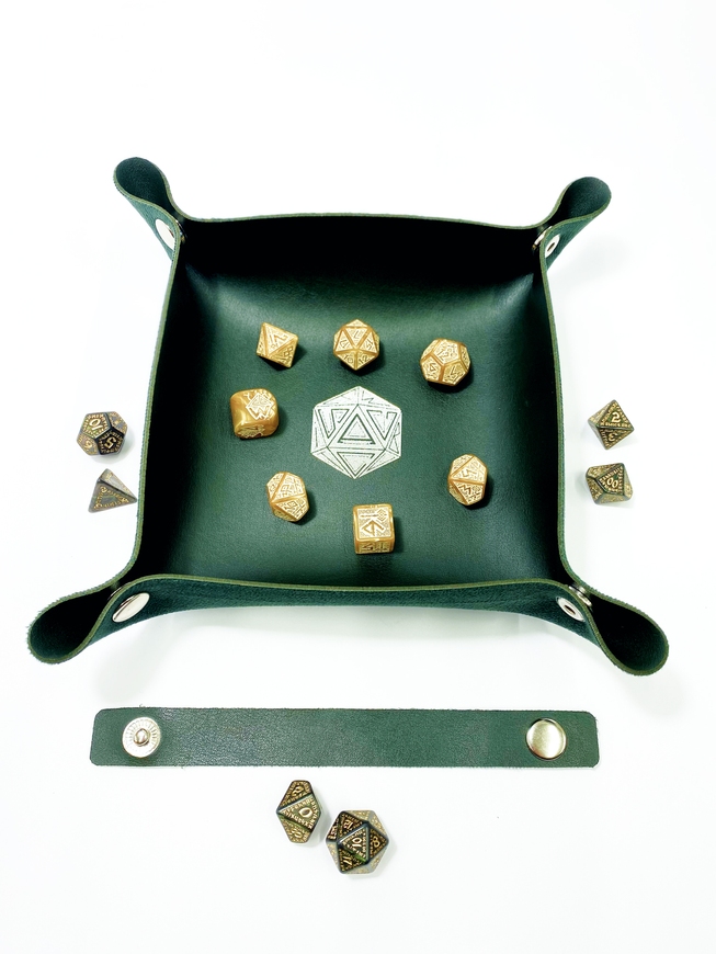 Лоток для кубиков D20 зеленый Dice Tray