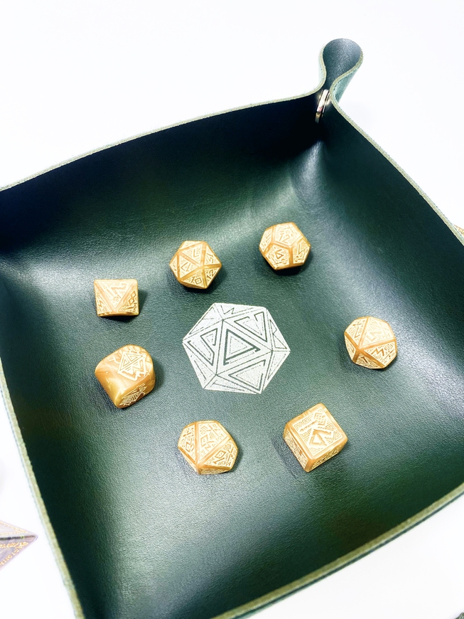 Лоток для кубиков D20 зеленый Dice Tray