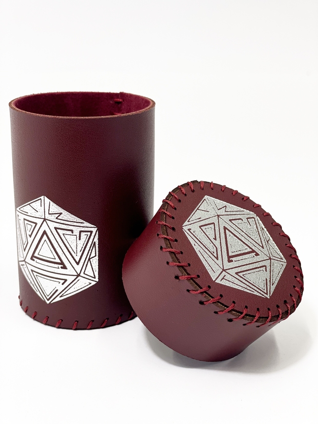 Стакан для кубиков D20 бургунди Dice Cup