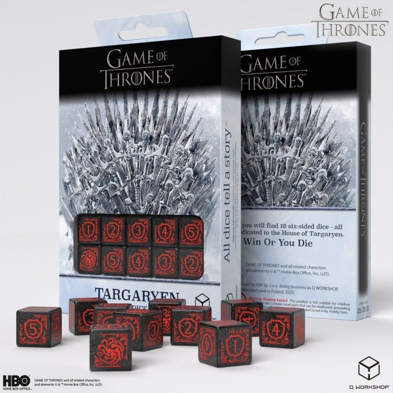 Набор кубиков Game of Thrones. Targaryen 10xD6 Dice Set