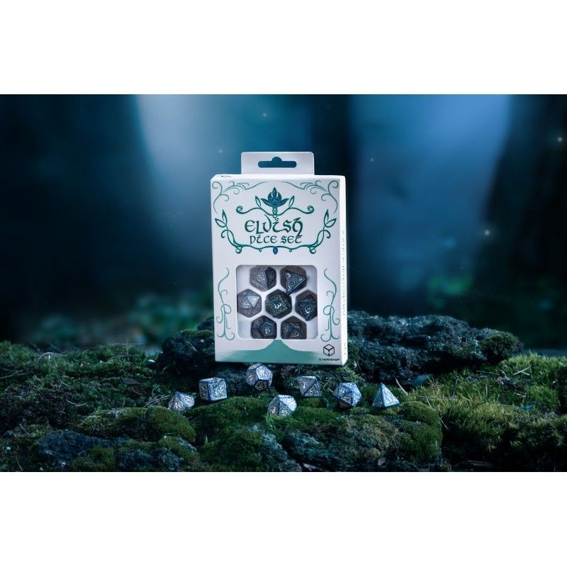 Набор кубиков Elvish Cobalt & Silver Dice Set (7)