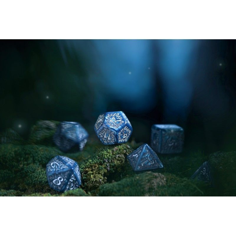 Набор кубиков Elvish Cobalt & Silver Dice Set (7)