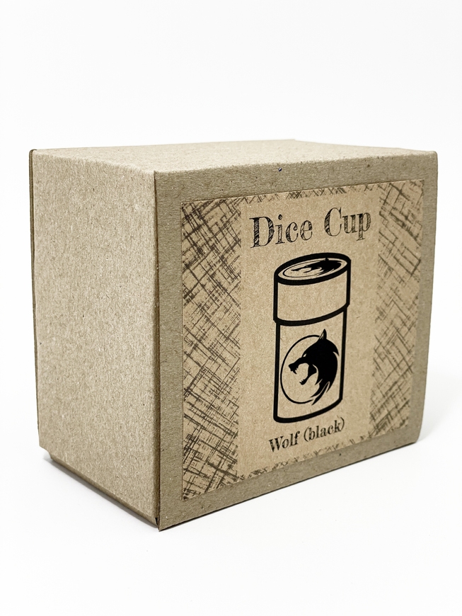 Стакан для кубиков Волк черный Dice Cup