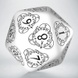 Кубик D20 Level Counter White & black Die (1)