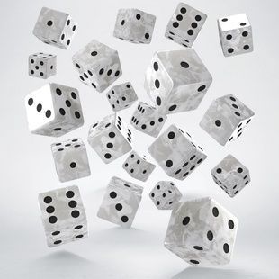 Набір кубиків Full Pack of D6s: Pearl&Black