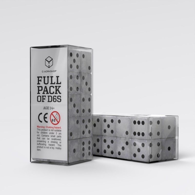 Набор кубиков Full Pack of D6s: Pearl&Black