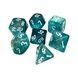 Набор кубиков Games7Days GLITTER - Бирюзово-белый (7 шт)