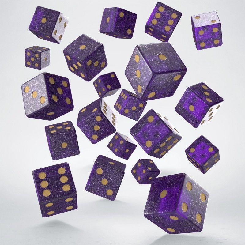 Набір кубиків Full Pack of D6s: Shimmering Purple&Gold
