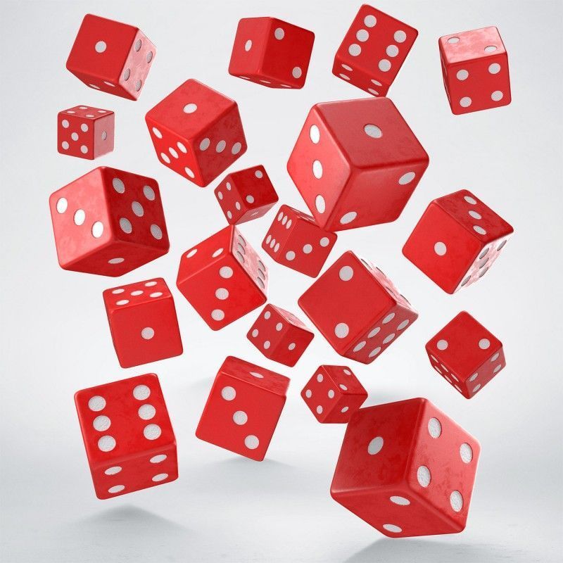 Набор кубиков Full Pack of D6s: Red&White