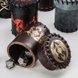 Стакан для кубиков Flying Dragon Brown & golden Leather Dice Cup