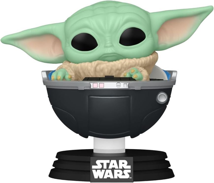 Малыш Грогу в коляске - Funko POP Star Wars The Mandalorian Grogu in Hover-Pram #664