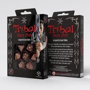 Набір кубиків Tribal Dice Set: Shimmering red & Beige