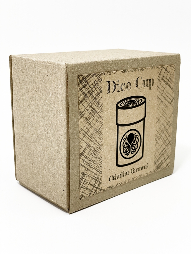 Стакан для кубиків Ктулху коричневий Dice Cup