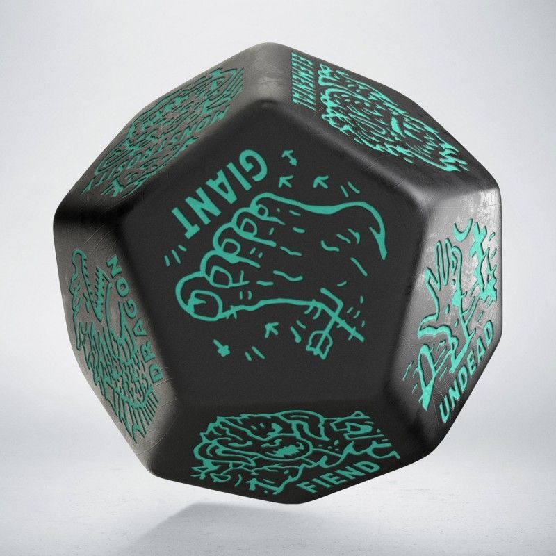 Кубик D12 Monster Generator Die: Black&Turquise (1)