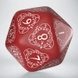 Кубик D20 Level Counter Red & white Die (1)