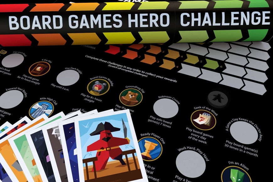 Скретч-постер Board Games Hero Challenge