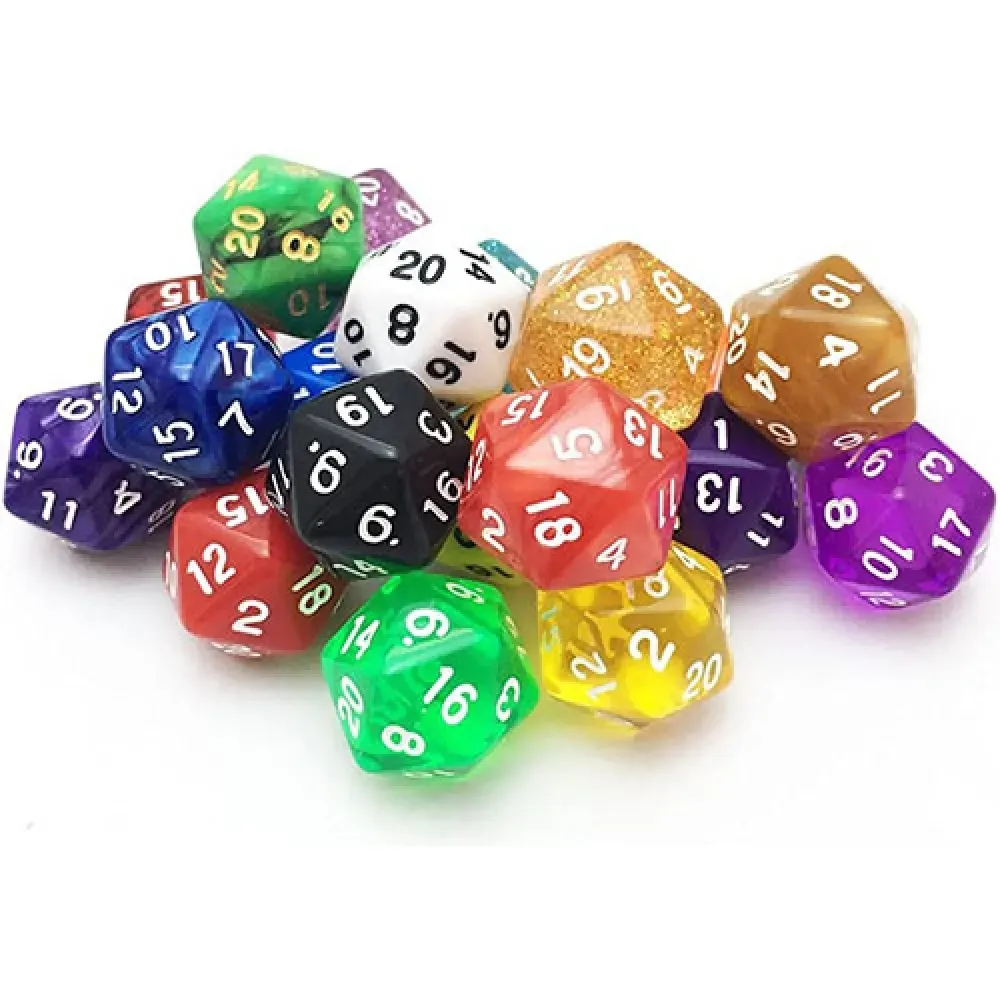 Випадковий кубик D20, Ассорті