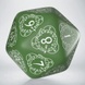 Кубик D20 Level Counter Green & white Die (1)