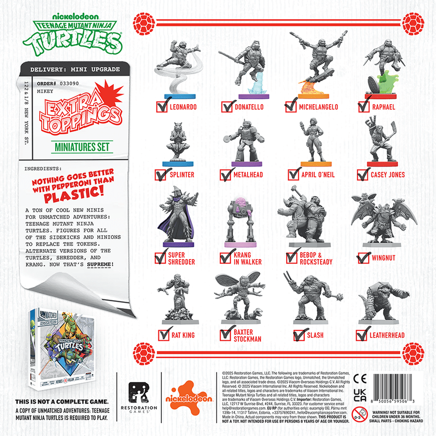 Unmatched Adventures - TMNT - Extra Toppings: Ultimate Miniatures - від 5 шт